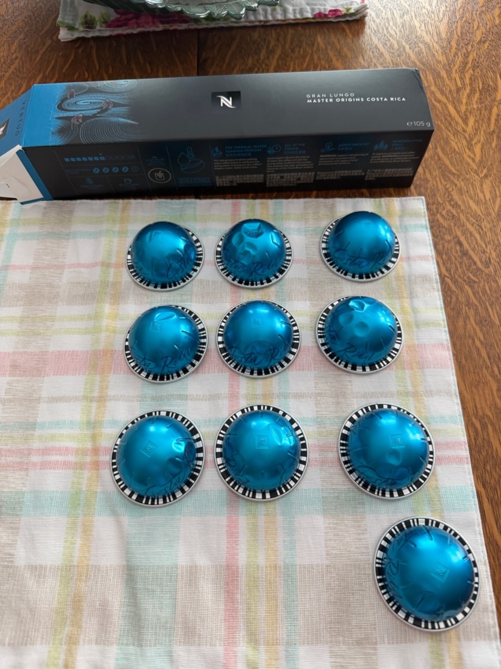 Nespresso Metallic Teal Blue Coffee Capsules - 11 Pack